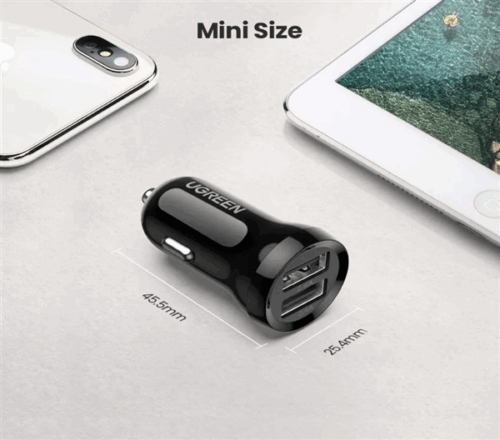 Tẩu sạc 2 cổng USB Ugreen ED018 50875 - Hình ảnh 2