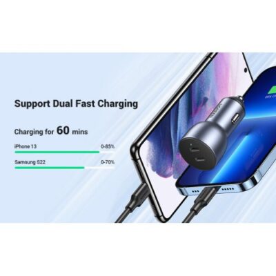 Bộ sạc xe hơi Ugreen CD213 70594 - <ul> <li>Model: Ugreen CD213 70594</li> <li>Điện áp vào: DC12-24V</li> <li>Cổng ra: 2 cổng USB-C  5V/3A, 9V/2.22A, 12V/1.67A, Support PD3.0</li> <li>Công suất cổng ra (mỗi cổng): 20W (tối đa)</li> <li>Tổng công suất: 40W (tối đa)</li> <li>Chất liệu vỏ: Hợp kim nhôm</li> </ul>