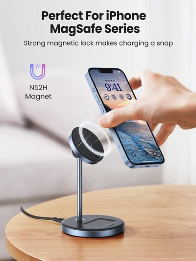 Ugreen CD317 - Đế sạc không dây từ tính 2 trong 1 Ugreen, Đầu cắm USB-C PD, Sạc đồng thời 2 thiết bị - <ul> <li>Model: Ugreen CD317</li> <li class="QN2lPu">Sạc đồng thời 2 thiết bị</li> <li class="QN2lPu">Tương thích với điện thoại thông minh và tai nghe</li> <li class="QN2lPu">Điện áp đầu vào: 5V/3A; 9V/3A</li> <li class="QN2lPu">Công suất tối đa 20W</li> <li class="QN2lPu">Sạc nhanh an toàn</li> <li class="QN2lPu">Đèn LED báo hiệu</li> <li class="QN2lPu">Khóa từ chắc chắn</li> </ul>