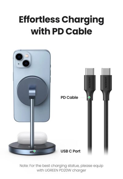 Ugreen CD317 - Đế sạc không dây từ tính 2 trong 1 Ugreen, Đầu cắm USB-C PD, Sạc đồng thời 2 thiết bị - <ul> <li>Model: Ugreen CD317</li> <li class="QN2lPu">Sạc đồng thời 2 thiết bị</li> <li class="QN2lPu">Tương thích với điện thoại thông minh và tai nghe</li> <li class="QN2lPu">Điện áp đầu vào: 5V/3A; 9V/3A</li> <li class="QN2lPu">Công suất tối đa 20W</li> <li class="QN2lPu">Sạc nhanh an toàn</li> <li class="QN2lPu">Đèn LED báo hiệu</li> <li class="QN2lPu">Khóa từ chắc chắn</li> </ul>