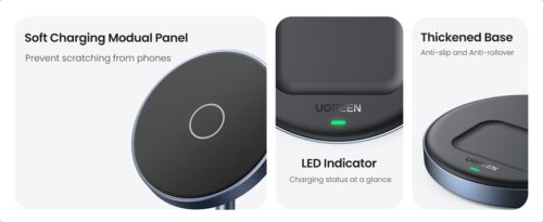 Ugreen CD317 - Đế sạc không dây từ tính 2 trong 1  Ugreen, Đầu cắm USB-C PD, Sạc đồng thời 2 thiết bị - Hình ảnh 6