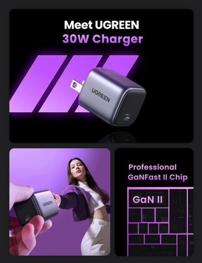 Ugreen CD319 - Củ sạc nhanh mini Ugreen 30W Business Charger Nexode, Công nghệ GaN II, Cổng Type C - <ul> <li class="QN2lPu">Model: Ugreen CD319 30w</li> <li class="QN2lPu">Công suất tối đa: 30W</li> <li>Chân cắm: dẹt EU, tròn US</li> <li class="QN2lPu">Công nghệ: GaN</li> <li class="QN2lPu">Hỗ trợ: PD3.0/2.0, PPS, QC4.0/3.0/2.0, AFC, SCP, FCP.</li> <li class="QN2lPu">Công suất đầu vào: 100/240V, 50-60Hz, 800mA Max</li> <li class="QN2lPu">Đầu ra USB-C 5V/3A, 9V/3A, 12V/2.5A, 15V/2A, 20V/1.5A, 3.3-11V/2.7A</li> <li class="QN2lPu">Vật liệu: chống cháy</li> <li class="QN2lPu">Kích thước 32*32*58</li> <li class="QN2lPu">Trọng lượng : 50g</li> </ul>