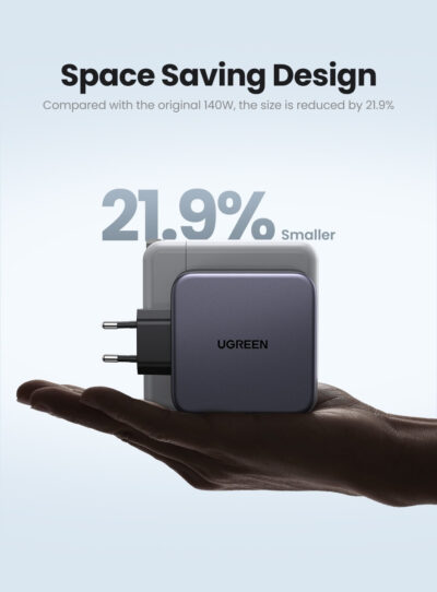 Củ sạc siêu nhanh UGREEN 140W CD289 Nexode GaN cho máy tính, điện thoại 3 cổng USB PD 3.1 QC 4.0 3.0 - <ul> <li class="irIKAp">Model: UGREEN 140W CD289 Nexode GaN</li> <li class="irIKAp">Đầu vào: 100-240V～ 50/60HZ 2A Max</li> <li class="irIKAp">Đầu ra: <ul> <li class="irIKAp">USB-C1: 5V=3A 9V=3A 12V=3A 15V=3A 20V=5A 28V=5A 3.3-11V=3A 3.3-21V=5A 140W Max</li> <li class="irIKAp">USB-C2: 5V=3A 9V=3A 12V=3A 15V=3A 20V=5A 3.3-11V=3A 3.3-21V=5A 100W Max</li> <li class="irIKAp">USB-A: 5V=4.5A 4.5V=5A 5V=3A 9V=2A 12V=1.5A 22.5W Max</li> </ul> </li> <li class="irIKAp">Tổng công suất : 140W Max</li> <li class="irIKAp"></li> </ul>