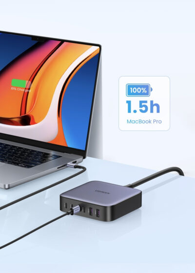 Củ sạc UGREEN CD271 Nexode GaN II 200W cho máy tính, điện thoại, 6 cổng sạc nhanh, tặng cáp USB C to C - <ul> <li>Model: UGREEN CD271 Nexode GaN II</li> <li class="irIKAp">Đầu vào: 100-240V~ 2.5A 50-60Hz</li> <li class="irIKAp">Tổng công suất: Tối đa 200W</li> <li class="irIKAp">Dây nguồn có thể tháo rời: 2m/6,56ft</li> <li class="irIKAp">Đầu ra USB: <ul> <li class="irIKAp">USB-C1/C2: 5V/3A, 9V/3A, 12V/3A, 15V/3A, 20V/5A, Tối đa 100W; PPS: 3.3-21V/3A</li> <li class="irIKAp">USB-C3/C4: 5V/3A, 9V/3A, 12V/3A, 15V/3A, 20V/3.25A, Tối đa 65W; PPS：3.3-21V/3A</li> <li class="irIKAp">USB-A1/A2: 4.5V/5A, 5V/4.5A, 5V/3A, 9V/2A, 12V/1.5A, Tối đa 22.5W</li> </ul> </li> <li class="irIKAp">Giao thức hỗ trợ: <ul> <li class="irIKAp">USB-C: PD3.0/ PPS/ QC4+(QC4.0/QC3.0)/ FCP/ AFC/ 5V2.4A/ BC1.2</li> <li class="irIKAp">USB-A: SCP/ QC3.0/ FCP/ AFC/ 5V2.4A/ BC1.2</li> </ul> </li> </ul>