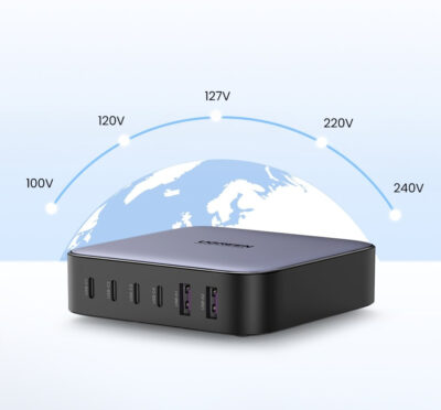 Củ sạc UGREEN CD271 Nexode GaN II 200W cho máy tính, điện thoại, 6 cổng sạc nhanh, tặng cáp USB C to C - <ul> <li>Model: UGREEN CD271 Nexode GaN II</li> <li class="irIKAp">Đầu vào: 100-240V~ 2.5A 50-60Hz</li> <li class="irIKAp">Tổng công suất: Tối đa 200W</li> <li class="irIKAp">Dây nguồn có thể tháo rời: 2m/6,56ft</li> <li class="irIKAp">Đầu ra USB: <ul> <li class="irIKAp">USB-C1/C2: 5V/3A, 9V/3A, 12V/3A, 15V/3A, 20V/5A, Tối đa 100W; PPS: 3.3-21V/3A</li> <li class="irIKAp">USB-C3/C4: 5V/3A, 9V/3A, 12V/3A, 15V/3A, 20V/3.25A, Tối đa 65W; PPS：3.3-21V/3A</li> <li class="irIKAp">USB-A1/A2: 4.5V/5A, 5V/4.5A, 5V/3A, 9V/2A, 12V/1.5A, Tối đa 22.5W</li> </ul> </li> <li class="irIKAp">Giao thức hỗ trợ: <ul> <li class="irIKAp">USB-C: PD3.0/ PPS/ QC4+(QC4.0/QC3.0)/ FCP/ AFC/ 5V2.4A/ BC1.2</li> <li class="irIKAp">USB-A: SCP/ QC3.0/ FCP/ AFC/ 5V2.4A/ BC1.2</li> </ul> </li> </ul>