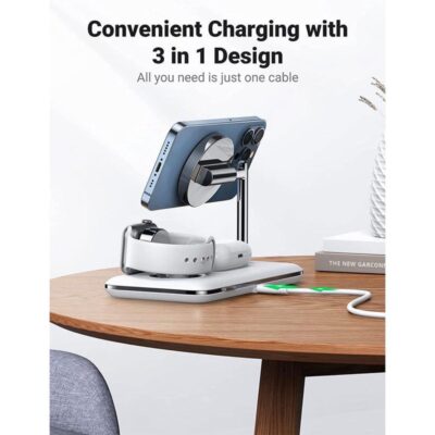 Ugreen CD278 - Đế Sạc Không Dây hít từ tính 3 in 1, công suất 25W - <ul> <li>Model: Ugreen CD278</li> <li class="QN2lPu">Công suất đầu ra: 20W</li> <li class="QN2lPu">Đầu ra cho iP: 15W</li> <li class="QN2lPu">Đầu ra cho AirPods: 5W</li> <li class="QN2lPu">Đầu ra cho App watch: 5W</li> </ul>