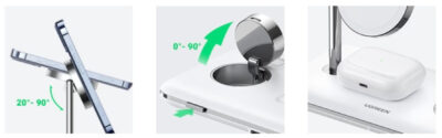 Ugreen CD278 - Đế Sạc Không Dây hít từ tính 3 in 1, công suất 25W - <ul> <li>Model: Ugreen CD278</li> <li class="QN2lPu">Công suất đầu ra: 20W</li> <li class="QN2lPu">Đầu ra cho iP: 15W</li> <li class="QN2lPu">Đầu ra cho AirPods: 5W</li> <li class="QN2lPu">Đầu ra cho App watch: 5W</li> </ul>