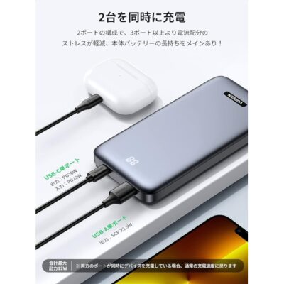 Ugreen PB198 - Pin sạc dự phòng Ugreen PD 20W+22.5W, 2 cổng USB-A & USB-C, 10000mAh, sạc nhanh 2 chiều - <ul> <li>Model: Ugreen PB198</li> <li>Tính năng: Sạc nhanh dự phòng di động 10000mAh</li> <li>Dung lượng định mức: 10000mAh điện áp 3.7V</li> <li>Dung lượng thực tế: 6250mAh điện áp 5V</li> <li>Chất liệu: PC + ABS</li> <li>Có LED báo dung lượng pin</li> <li>Loại Pin: Li-polymer (Pin ATL nhà máy Apple)</li> <li>Có Chip bảo vệ quá điện áp, quá dòng, quá nhiệt...</li> <li>Cổng USB-C: 5V/3A, 9V/2.22A, 12V/1.5A tối đa 20W (2 chiều)</li> <li>Cổng USB-A: 5V/3A, 9V/2A, 12V/1.5A, 4.5V/5A, 5V/4.5A tối đa 22.5W</li> <li>Đầu ra đồng thời 2 cổng: Tối đa 5V/2.4A</li> <li>Giao thức: SCP/QC3.0/PD3.0/PPS/FCP/APPLE 5V2.4A/SAMSUNG 5V2A/BC1.2.</li> <li>Màu: đen</li> <li>Trọng lượng: 242g</li> </ul>