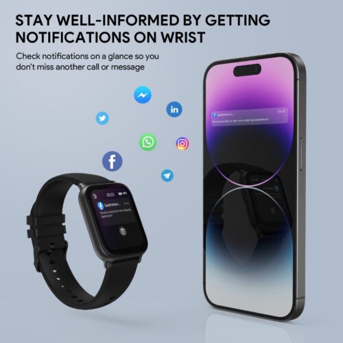 Đồng hồ thông minh AUKEY SW-1 Màn LCD 1,69 inch Thời gian chờ 25 ngày Kháng nước IP68 hỗ trợ iOS & Android - Hình ảnh 7