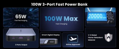 Pin sạc dự phòng 100W 20000mAh UGREEN Nexode PB720 USB-C PD/QC 3.0 PPS | 2C1A cho điện thoại, laptop - Hình ảnh 8