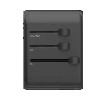 Bộ sạc du lịch MOMAX UA9UK 5 cổng 1-World 35W - Du lịch khắp thế giới một cách dễ dàng và tiện lợi với <strong>Bộ sạc du lịch MOMAX UA9UK 5 cổng 1-World 35W tương thích hơn 200 quốc gia</strong>. Tích hợp sẵn các loại chân cắm cho hơn 200 quốc gia, bộ sạc <strong>MOMAX UA9UK</strong> mang đến tổng công suất 35W đáng tin cậy. Với 5 cổng sạc (3 USB-C & 2 USB-A), bạn có thể nạp năng lượng đồng thời cho điện thoại, máy tính bảng và nhiều thiết bị khác. Nhỏ gọn, an toàn và cực kỳ đa năng. <strong>MOMAX UA9UK</strong> là người bạn đồng hành lý tưởng cho mọi chuyến đi, đơn giản hóa hành lý và giữ thiết bị của bạn luôn sẵn sàng hoạt động trên khắp thế giới.