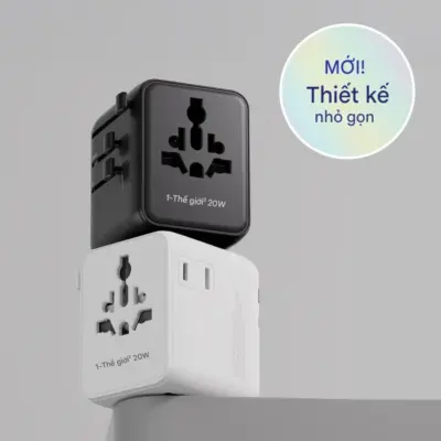 Bộ sạc du lịch MOMAX UA26 GaN 3 cổng 1-World² 20W với AC kép - Giải phóng bạn khỏi mọi lo lắng về sạc khi du lịch quốc tế với <strong>Bộ sạc du lịch đa năng MOMAX UA26 GaN 3 cổng 1-World² 20W với AC kép</strong>. Tương thích hơn 200 quốc gia với các chân cắm tích hợp thông minh, bộ sạc <strong>MOMAX UA26</strong> mang đến tổng công suất sạc lên tới 20W đáng tin cậy nhờ công nghệ GaN. Với 3 cổng sạc USB (USB-C PD & USB-A QC) và đặc biệt là khả năng cấp nguồn AC kép độc đáo, bạn có thể nạp năng lượng cho mọi thiết bị cùng lúc, kể cả những thiết bị sử dụng phích cắm truyền thống. Nhỏ gọn, an toàn và cực kỳ đa năng. <strong>MOMAX UA26</strong> là giải pháp năng lượng "tất cả trong một", đáng tin cậy cho mọi chuyến đi.