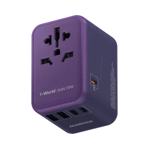 Bộ sạc du lịch MOMAX UA8AU GaN 5 cổng 1-World Universal 70W - Hình ảnh 6