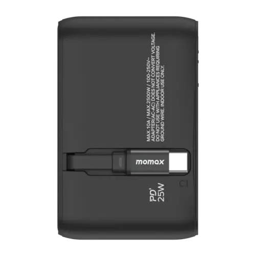Bộ sạc du lịch MOMAX UA20UK 3 cổng 1-World+ Cáp USB-C tích hợp 25W - Hình ảnh 9