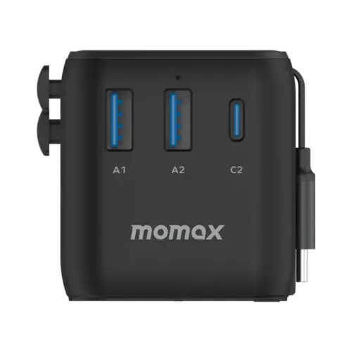Bộ sạc du lịch MOMAX UA20UK 3 cổng 1-World+ Cáp USB-C tích hợp 25W - Hình ảnh 8