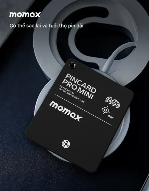 Thiết Bị Định Vị MOMAX BR8 PinCard Pro Mini Có Thể Sạc Lại - Hình ảnh 3