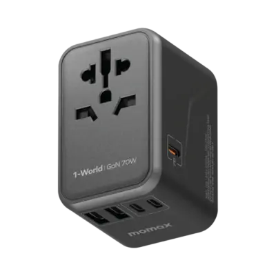 Bộ sạc du lịch MOMAX UA8AU GaN 5 cổng 1-World Universal 70W
