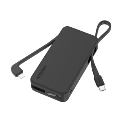 Pin dự phòng MOMAX IP138MFI Power Vital+ 10000mAh tích hợp cáp USB-C và Lightning