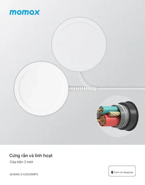 Bộ sạc không dây từ tính MOMAX UD29MFI Q.Mag 3 15W - Hình ảnh 2