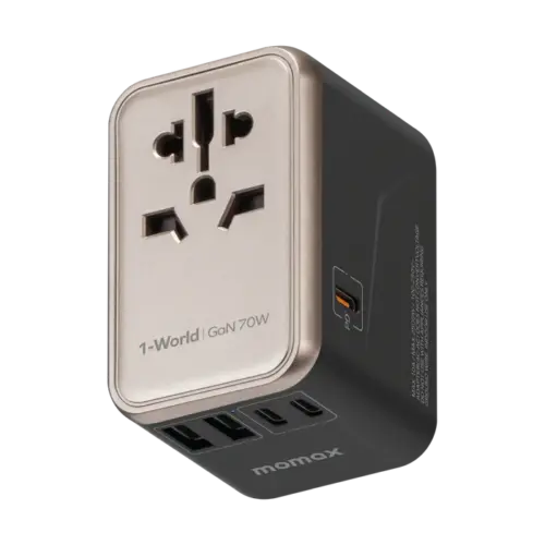 Bộ sạc du lịch MOMAX UA8AU GaN 5 cổng 1-World Universal 70W - Hình ảnh 5