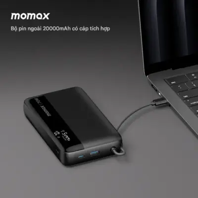 Pin dự phòng MOMAX IP151D Power Ultra+ 70W 20000mAh - Đừng để giới hạn năng lượng cản bước bạn! <strong>Pin dự phòng MOMAX IP151D Power Ultra+ 70W 20000mAh</strong> mang đến nguồn năng lượng khổng lồ 20000mAh và sức mạnh sạc nhanh lên tới 70W. Dễ dàng sạc đồng thời laptop, máy tính bảng, điện thoại... mọi lúc mọi nơi. Thiết kế gọn gàng, bền bỉ, là trạm sạc di động lý tưởng cho công việc và du lịch. <strong>MOMAX IP151D Power Ultra+</strong> giải phóng bạn khỏi ổ cắm, cho phép bạn làm việc và giải trí không giới hạn. Sở hữu ngay để trải nghiệm sự tự do năng lượng đỉnh cao!