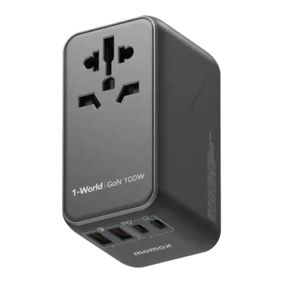 Bộ sạc du lịch MOMAX UA10UKD GaN 4 cổng 100W đa năng 1-World