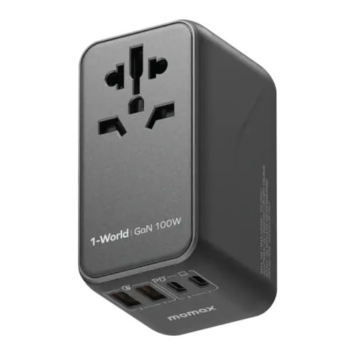 Bộ sạc du lịch MOMAX UA10UKD GaN 4 cổng 100W đa năng 1-World