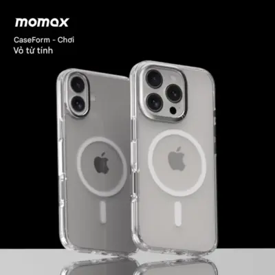 Ốp lưng MOMAX MXAP24 CaseForm Play iPhone 16 trong suốt có MagSafe - Tự hào khoe trọn vẻ đẹp nguyên bản của iPhone 16 trong khi vẫn bảo vệ máy an toàn với <strong>ốp lưng MOMAX MXAP24</strong> CaseForm Play trong suốt. Được thiết kế siêu trong và tích hợp MagSafe, chiếc ốp này không chỉ chống sốc, chống trầy hiệu quả mà còn đảm bảo kết nối hoàn hảo với hệ sinh thái phụ kiện MagSafe. Chất liệu cao cấp chống ố vàng và giữ độ trong lâu dài. <strong>MOMAX MXAP24</strong> mang đến sự bảo vệ tinh tế, giữ cho iPhone 16 của bạn luôn như mới và tiện lợi sử dụng các phụ kiện MagSafe. <strong>Ốp lưng MOMAX MXAP24</strong> là lựa chọn số một cho sự kết hợp hoàn hảo giữa phong cách và chức năng.