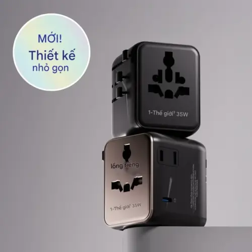 Bộ sạc du lịch MOMAX UA27 mini GaN 5 cổng 1-World² 35W với AC kép - Hình ảnh 13