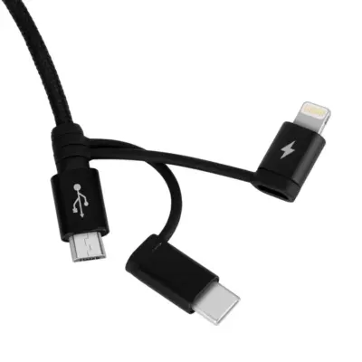 Cáp sạc bện nylon MOMAX DX1 3 trong 1 OneLink USB-A sang Micro USB & Lightning & USB-C dài 1m - Giải phóng bạn khỏi mớ dây cáp lộn xộn chỉ với một sợi cáp duy nhất! <strong>Cáp sạc bện nylon MOMAX DX1 3 trong 1 OneLink USB-A sang Micro USB & Lightning & USB-C dài 1m</strong> là người bạn đồng hành hoàn hảo cho mọi thiết bị của bạn. Tích hợp các đầu cắm Micro USB, Lightning (chuẩn MFI) và USB-C, cáp <strong>MOMAX DX1</strong> này cho phép sạc nhanh (và truyền dữ liệu cơ bản) cho hầu hết điện thoại, máy tính bảng phổ biến trên thị trường. Chất liệu nylon bện cao cấp đảm bảo độ bền và vẻ ngoài sang trọng. Tiện lợi, đa năng và đáng tin cậy. Đơn giản hóa cuộc sống số của bạn với <strong>MOMAX DX1</strong> ngay hôm nay!