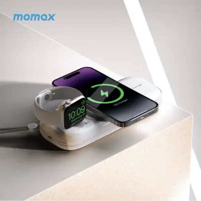 Pin dự phòng MOMAX MA02 Airbox Go MagSafe 10000mAh - Sẵn sàng đối mặt với ngày dài bận rộn mà không lo hết pin cùng <strong>Pin dự phòng MOMAX MA02 Airbox Go MagSafe 10000mAh</strong>. Với dung lượng 10000mAh mạnh mẽ, pin cung cấp đủ năng lượng cho nhiều lần sạc đầy smartphone, đặc biệt lý tưởng cho iPhone hỗ trợ MagSafe. Công nghệ từ tính giúp pin "hít" chặt vào điện thoại, mang lại trải nghiệm sạc không dây tiện lợi, ổn định chưa từng có. Thiết kế nhỏ gọn Airbox Go, dễ dàng mang theo. <strong>MOMAX MA02 Airbox Go MagSafe 10000mAh</strong> là người bạn đồng hành năng lượng đáng tin cậy, giúp bạn luôn kết nối mọi lúc mọi nơi.