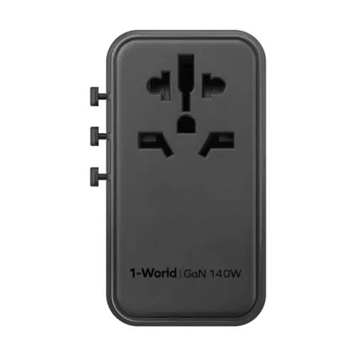 Bộ sạc du lịch đa năng MOMAX UA16 GaN 4 cổng 1-World Universal 140W + Cáp USB-C tương thích hơn 200 quốc gia - Hình ảnh 3