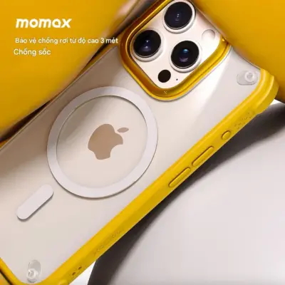 Ốp lưng chống sốc MOMAX MUAP24 CaseForm Air iPhone 16 có MagSafe - Bảo vệ chiếc iPhone 16 yêu quý của bạn với <strong>ốp lưng chống sốc MOMAX MUAP24</strong> CaseForm Air. Sự kết hợp hoàn hảo giữa khả năng chống sốc vượt trội và thiết kế siêu mỏng, nhẹ. <strong>MOMAX MUAP24</strong> tích hợp vòng từ MagSafe mạnh mẽ, đảm bảo căn chỉnh hoàn hảo cho sạc không dây 15W và các phụ kiện MagSafe khác. Chất liệu cao cấp, chống ố vàng hiệu quả, giữ cho vẻ đẹp nguyên bản của iPhone 16. Viền nâng cao bảo vệ màn hình và camera. <strong>Ốp lưng MOMAX MUAP24</strong> là lựa chọn lý tưởng để bảo vệ thiết bị của bạn một cách an toàn và tiện lợi.