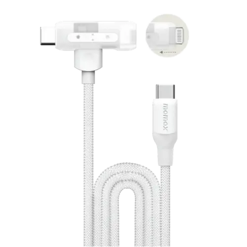 Cáp sạc bện nylon MOMAX DL56 1-Link Flow Duo USB-C sang USB-C & Lightning 60W 1,5m - Hình ảnh 4