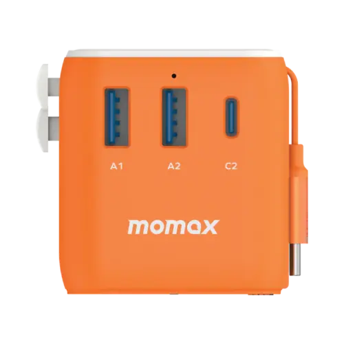 Bộ sạc du lịch MOMAX UA20UK 3 cổng 1-World+ Cáp USB-C tích hợp 25W - Hình ảnh 16