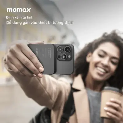Pin dự phòng MOMAX IP157 1-Power F.Pass⁺ Bộ pin từ tính 5000mAh có cáp tích hợp - Mang theo nguồn năng lượng tiện lợi tối đa với <strong>Pin dự phòng không dây từ tính MOMAX IP157 1-Power F.Pass⁺ Bộ pin từ tính 5000mAh có cáp tích hợp</strong>. Thiết kế siêu nhỏ gọn với dung lượng 5000mAh, hoàn hảo cho nhu cầu bổ sung pin nhanh chóng. Công nghệ từ tính "hít" chặt vào iPhone (hỗ trợ MagSafe) mang lại trải nghiệm sạc không dây mượt mà. Điểm nhấn độc đáo là cáp USB-C tích hợp sẵn, luôn có sẵn để sạc pin hoặc thiết bị khác. Công nghệ F.Pass⁺ đảm bảo sạc hiệu quả. <strong>MOMAX IP157 1-Power F.Pass⁺</strong> là sự kết hợp hoàn hảo giữa tính di động, tiện ích và hiệu năng.