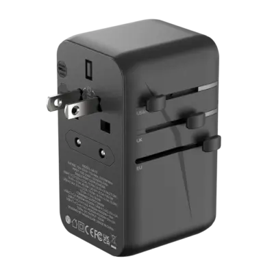 Bộ sạc du lịch MOMAX UA10UKD GaN 4 cổng 100W đa năng 1-World - Du lịch khắp thế giới chưa bao giờ dễ dàng đến thế với <strong>Bộ sạc du lịch đa năng MOMAX UA10UKD GaN 4 cổng 100W đa năng 1-World</strong>. Tích hợp sẵn các loại chân cắm cho hơn 200 quốc gia, bộ sạc <strong>MOMAX UA10UKD</strong> mang đến tổng công suất 100W mạnh mẽ nhờ công nghệ GaN tiên tiến. Với 4 cổng sạc (3 USB-C PD & 1 USB-A QC), bạn có thể sạc nhanh đồng thời laptop, máy tính bảng, điện thoại và nhiều thiết bị khác. Nhỏ gọn, an toàn và cực kỳ đa năng. <strong>MOMAX UA10UKD</strong> là người bạn đồng hành lý tưởng cho mọi chuyến đi, đơn giản hóa hành lý và giữ thiết bị của bạn luôn sẵn sàng hoạt động trên khắp thế giới.