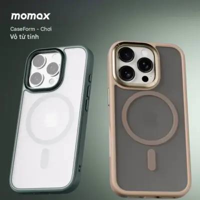Ốp lưng MOMAX CPAP24 CaseForm Play iPhone 16 có MagSafe - Thể hiện cá tính và bảo vệ iPhone 16 của bạn với <strong>ốp lưng MOMAX CPAP24</strong> CaseForm Play. Thiết kế trẻ trung, năng động kết hợp khả năng tương thích MagSafe liền mạch, cho phép sạc không dây 15W và sử dụng phụ kiện từ tính dễ dàng. <strong>MOMAX CPAP24</strong> cung cấp lớp bảo vệ đáng tin cậy chống trầy xước và va đập nhẹ, trong khi vẫn giữ được form dáng mỏng gọn. Chất liệu bền bỉ, màu sắc tươi tắn. <strong>Ốp lưng MOMAX CPAP24</strong> là sự lựa chọn hoàn hảo cho những ai muốn chiếc iPhone của mình vừa được bảo vệ tốt, vừa nổi bật với phong cách riêng.