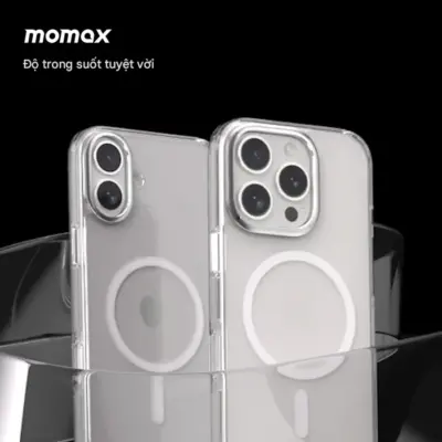 Ốp lưng MOMAX MXAP24 CaseForm Play iPhone 16 trong suốt có MagSafe - Tự hào khoe trọn vẻ đẹp nguyên bản của iPhone 16 trong khi vẫn bảo vệ máy an toàn với <strong>ốp lưng MOMAX MXAP24</strong> CaseForm Play trong suốt. Được thiết kế siêu trong và tích hợp MagSafe, chiếc ốp này không chỉ chống sốc, chống trầy hiệu quả mà còn đảm bảo kết nối hoàn hảo với hệ sinh thái phụ kiện MagSafe. Chất liệu cao cấp chống ố vàng và giữ độ trong lâu dài. <strong>MOMAX MXAP24</strong> mang đến sự bảo vệ tinh tế, giữ cho iPhone 16 của bạn luôn như mới và tiện lợi sử dụng các phụ kiện MagSafe. <strong>Ốp lưng MOMAX MXAP24</strong> là lựa chọn số một cho sự kết hợp hoàn hảo giữa phong cách và chức năng.