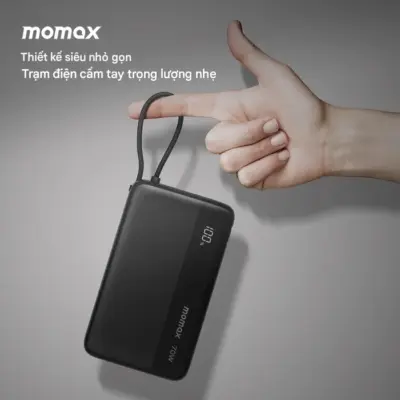 Pin dự phòng MOMAX IP151D Power Ultra+ 70W 20000mAh - Đừng để giới hạn năng lượng cản bước bạn! <strong>Pin dự phòng MOMAX IP151D Power Ultra+ 70W 20000mAh</strong> mang đến nguồn năng lượng khổng lồ 20000mAh và sức mạnh sạc nhanh lên tới 70W. Dễ dàng sạc đồng thời laptop, máy tính bảng, điện thoại... mọi lúc mọi nơi. Thiết kế gọn gàng, bền bỉ, là trạm sạc di động lý tưởng cho công việc và du lịch. <strong>MOMAX IP151D Power Ultra+</strong> giải phóng bạn khỏi ổ cắm, cho phép bạn làm việc và giải trí không giới hạn. Sở hữu ngay để trải nghiệm sự tự do năng lượng đỉnh cao!