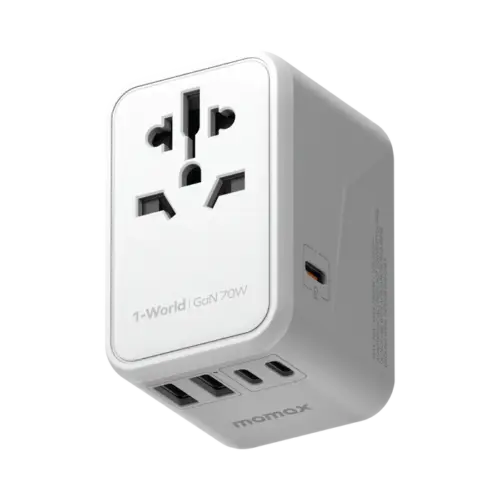 Bộ sạc du lịch MOMAX UA8AU GaN 5 cổng 1-World Universal 70W - Hình ảnh 4