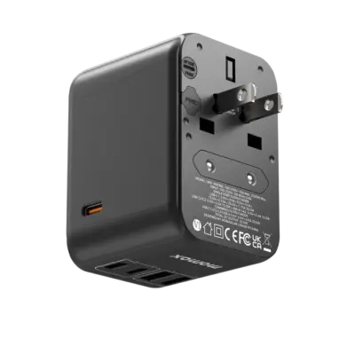 Bộ sạc du lịch MOMAX UA9UK 5 cổng 1-World 35W - Du lịch khắp thế giới một cách dễ dàng và tiện lợi với <strong>Bộ sạc du lịch MOMAX UA9UK 5 cổng 1-World 35W tương thích hơn 200 quốc gia</strong>. Tích hợp sẵn các loại chân cắm cho hơn 200 quốc gia, bộ sạc <strong>MOMAX UA9UK</strong> mang đến tổng công suất 35W đáng tin cậy. Với 5 cổng sạc (3 USB-C & 2 USB-A), bạn có thể nạp năng lượng đồng thời cho điện thoại, máy tính bảng và nhiều thiết bị khác. Nhỏ gọn, an toàn và cực kỳ đa năng. <strong>MOMAX UA9UK</strong> là người bạn đồng hành lý tưởng cho mọi chuyến đi, đơn giản hóa hành lý và giữ thiết bị của bạn luôn sẵn sàng hoạt động trên khắp thế giới.