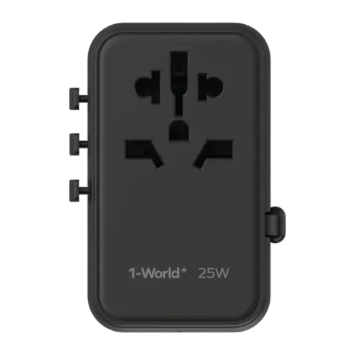 Bộ sạc du lịch MOMAX UA20UK 3 cổng 1-World+ Cáp USB-C tích hợp 25W - Hình ảnh 6