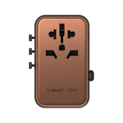 Bộ sạc du lịch MOMAX UA20UK 3 cổng 1-World+ Cáp USB-C tích hợp 25W - Giải phóng bạn khỏi mọi lo lắng về sạc khi du lịch quốc tế với <strong>Bộ sạc du lịch đa năng MOMAX UA20UK GaN 3 cổng 1-World+ có cáp USB-C tích hợp 25W tương thích hơn 200 quốc gia</strong>. Tương thích hơn 200 quốc gia với các chân cắm tích hợp thông minh, bộ sạc <strong>MOMAX UA20UK</strong> mang đến tổng công suất sạc 25W đáng tin cậy nhờ công nghệ GaN. Với 3 cổng sạc (2 USB-C & 1 USB-A) và đặc biệt là cáp USB-C tích hợp sẵn, bạn có thể nạp năng lượng cho nhiều thiết bị cùng lúc mà không cần mang theo dây rời. Nhỏ gọn, an toàn và cực kỳ đa năng. <strong>MOMAX UA20UK</strong> là giải pháp năng lượng "tất cả trong một", đáng tin cậy cho mọi chuyến đi.