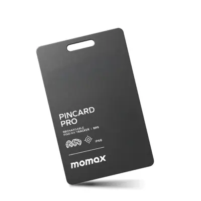 Thiết Bị Định Vị MOMAX BR9 PinCard Pro Có Thể Sạc Lại - Giữ những vật dụng quan trọng nhất luôn trong tầm kiểm soát với <strong>Thiết Bị Định Vị MOMAX BR9</strong> PinCard Pro. Với thiết kế siêu mỏng dạng thẻ, <strong>MOMAX BR9</strong> dễ dàng bỏ vừa ví tiền, khe đựng thẻ trong túi xách hay gắn vào bất kỳ vật dụng giá trị nào bạn muốn theo dõi. Công nghệ định vị tiên tiến giúp bạn tìm thấy đồ đạc bị thất lạc một cách nhanh chóng. Đặc biệt, <strong>MOMAX BR9</strong> sử dụng pin sạc lại, tiện lợi và thân thiện với môi trường. An tâm di chuyển mà không lo mất mát với giải pháp định vị thông minh <strong>MOMAX BR9</strong>.