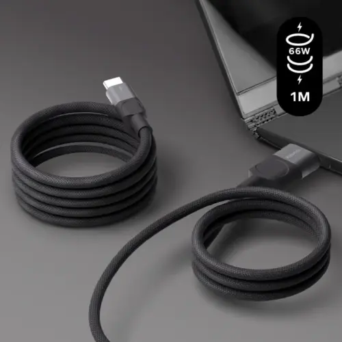 Cáp từ tính MOMAX DA57D Mag.Link USB-A sang USB-C 66W 1m - Hình ảnh 7
