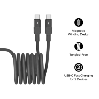 Cáp sạc MOMAX DC56 Mag.Link Magnetic USB-C to 2 USB-C 100W 2m - Trải nghiệm sạc và kết nối thế hệ mới đỉnh cao với <strong>Cáp sạc MOMAX DC56 Mag.Link Magnetic USB-C to 2 USB-C 100W 2m</strong>. Công nghệ từ tính Mag.Link độc đáo mang đến kết nối/ngắt kết nối tức thì, bảo vệ cổng sạc thiết bị quý giá của bạn. Cáp <strong>MOMAX DC56</strong> hỗ trợ công suất sạc siêu nhanh 100W Power Delivery, lý tưởng cho laptop, tablet và điện thoại. Đặc biệt, khả năng chia thành 2 đầu USB-C giúp sạc/kết nối 2 thiết bị từ 1 cổng nguồn. Chiều dài 2m tiện lợi, vỏ bện nylon bền bỉ. <strong>MOMAX DC56</strong> - phụ kiện "vạn năng" cho cuộc sống số tiện lợi nhân đôi.