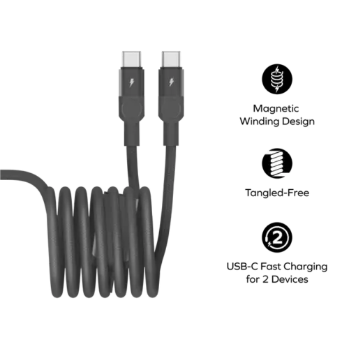 Cáp sạc MOMAX DC56 Mag.Link Magnetic USB-C to 2 USB-C 100W 2m - Hình ảnh 4
