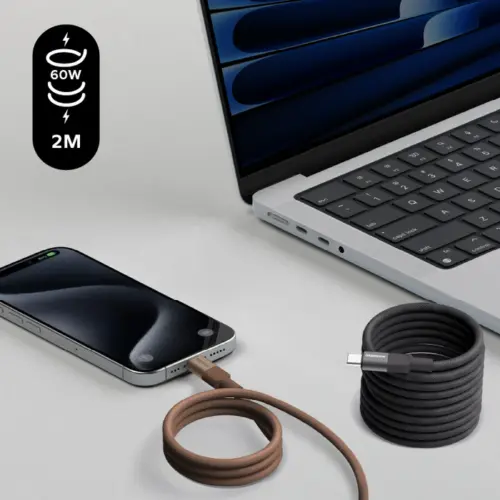 Cáp từ tính MOMAX DC61 Mag.Link USB-C sang USB-C 60W 2m - Hình ảnh 6