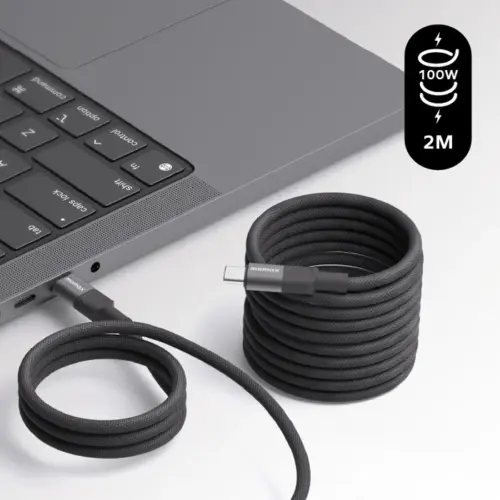Cáp từ tính MOMAX DC62D Mag.Link USB-C sang USB-C 100W 2m - Hình ảnh 3